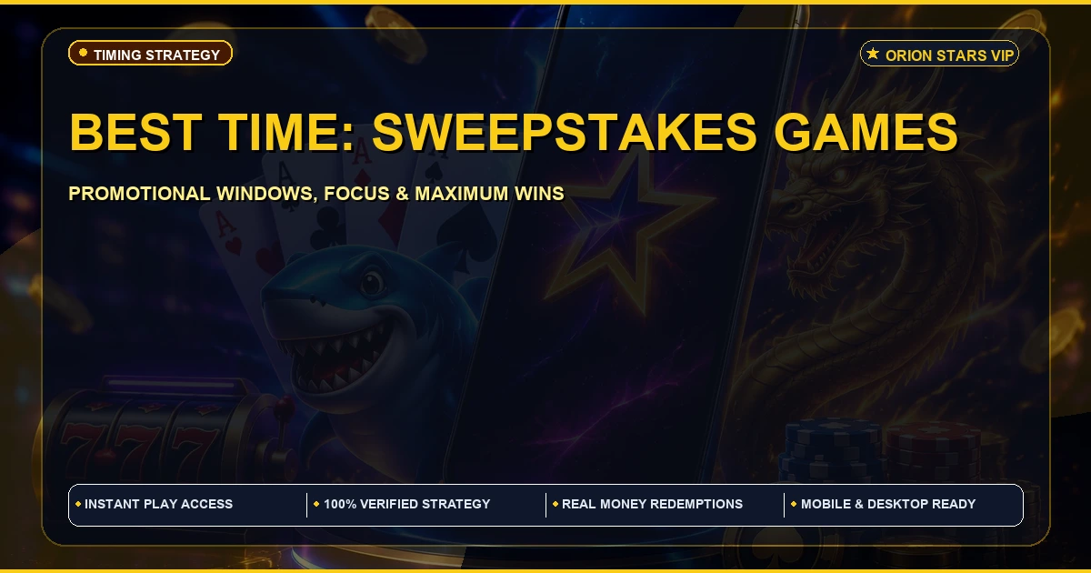 Best time to play Orion Stars Sweepstakes for Maximun Win