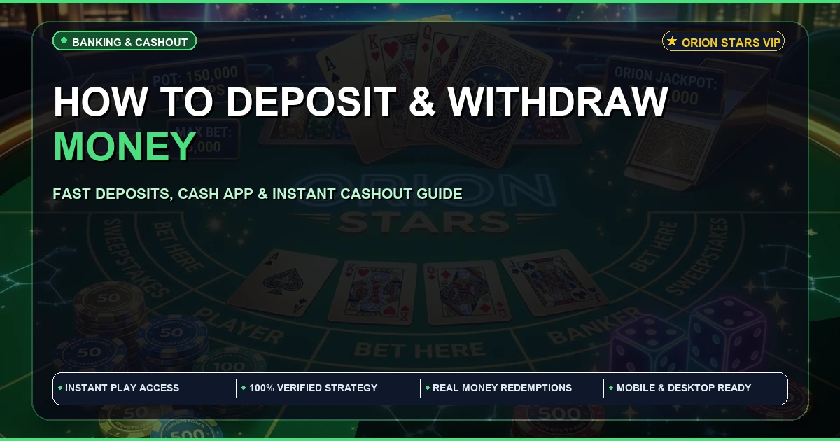 How to deposit and withdraw money on Orion Stars